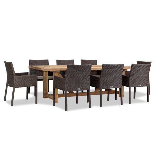 Harmonia Living Arden Outdoor 9 Piece Teak Dining Set by Harmonia